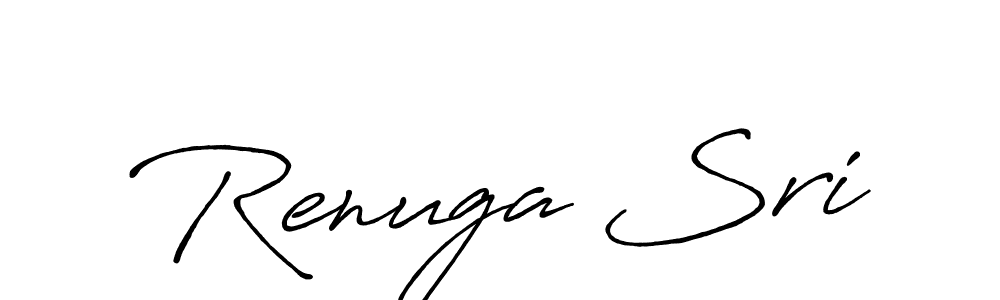 How to make Renuga Sri name signature. Use Antro_Vectra_Bolder style for creating short signs online. This is the latest handwritten sign. Renuga Sri signature style 7 images and pictures png