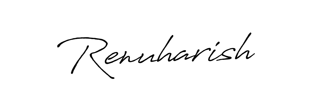 Renuharish stylish signature style. Best Handwritten Sign (Antro_Vectra_Bolder) for my name. Handwritten Signature Collection Ideas for my name Renuharish. Renuharish signature style 7 images and pictures png