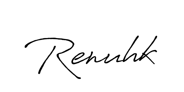 How to make Renuhk signature? Antro_Vectra_Bolder is a professional autograph style. Create handwritten signature for Renuhk name. Renuhk signature style 7 images and pictures png