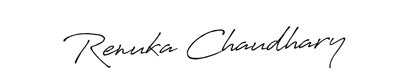 Design your own signature with our free online signature maker. With this signature software, you can create a handwritten (Antro_Vectra_Bolder) signature for name Renuka Chaudhary. Renuka Chaudhary signature style 7 images and pictures png