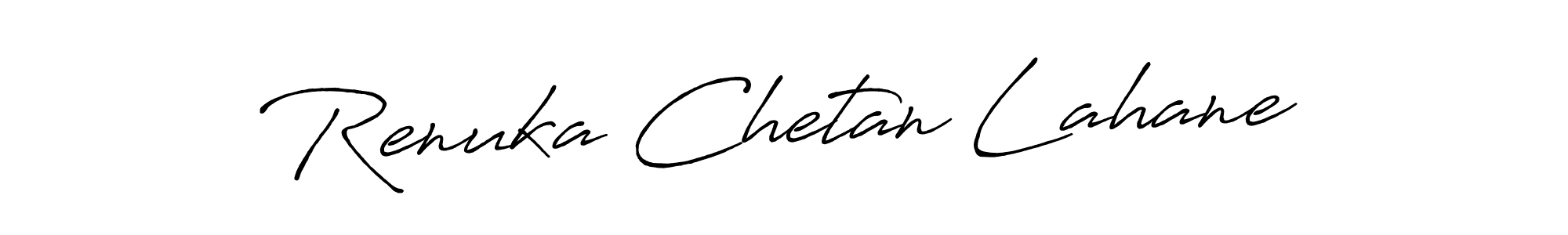 You can use this online signature creator to create a handwritten signature for the name Renuka Chetan Lahane. This is the best online autograph maker. Renuka Chetan Lahane signature style 7 images and pictures png