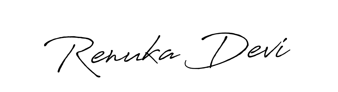 Antro_Vectra_Bolder is a professional signature style that is perfect for those who want to add a touch of class to their signature. It is also a great choice for those who want to make their signature more unique. Get Renuka Devi name to fancy signature for free. Renuka Devi signature style 7 images and pictures png