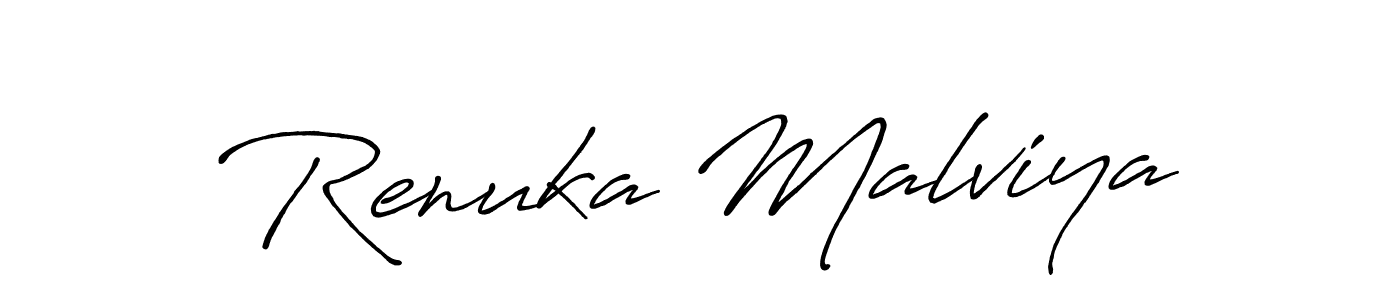 Also we have Renuka Malviya name is the best signature style. Create professional handwritten signature collection using Antro_Vectra_Bolder autograph style. Renuka Malviya signature style 7 images and pictures png