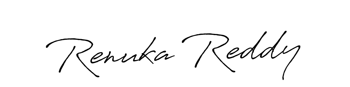 Create a beautiful signature design for name Renuka Reddy. With this signature (Antro_Vectra_Bolder) fonts, you can make a handwritten signature for free. Renuka Reddy signature style 7 images and pictures png