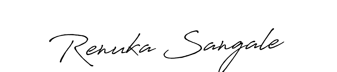 Also You can easily find your signature by using the search form. We will create Renuka Sangale name handwritten signature images for you free of cost using Antro_Vectra_Bolder sign style. Renuka Sangale signature style 7 images and pictures png