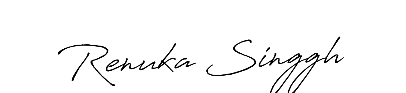 Design your own signature with our free online signature maker. With this signature software, you can create a handwritten (Antro_Vectra_Bolder) signature for name Renuka Singgh. Renuka Singgh signature style 7 images and pictures png