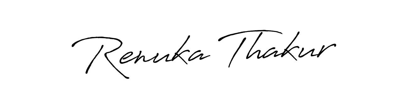 The best way (Antro_Vectra_Bolder) to make a short signature is to pick only two or three words in your name. The name Renuka Thakur include a total of six letters. For converting this name. Renuka Thakur signature style 7 images and pictures png