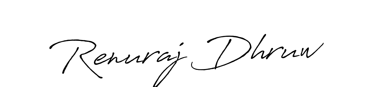Renuraj Dhruw stylish signature style. Best Handwritten Sign (Antro_Vectra_Bolder) for my name. Handwritten Signature Collection Ideas for my name Renuraj Dhruw. Renuraj Dhruw signature style 7 images and pictures png