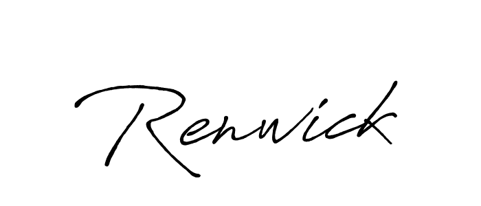 How to make Renwick signature? Antro_Vectra_Bolder is a professional autograph style. Create handwritten signature for Renwick name. Renwick signature style 7 images and pictures png