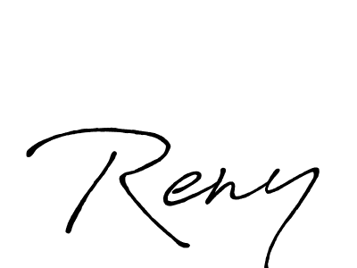 if you are searching for the best signature style for your name Reny. so please give up your signature search. here we have designed multiple signature styles  using Antro_Vectra_Bolder. Reny signature style 7 images and pictures png