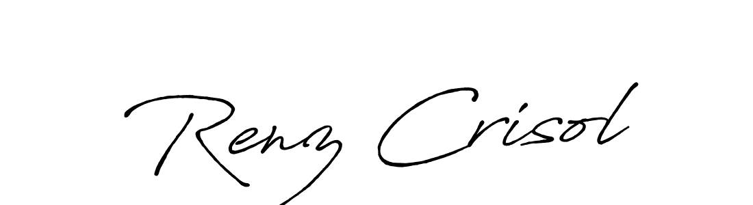 Design your own signature with our free online signature maker. With this signature software, you can create a handwritten (Antro_Vectra_Bolder) signature for name Renz Crisol. Renz Crisol signature style 7 images and pictures png