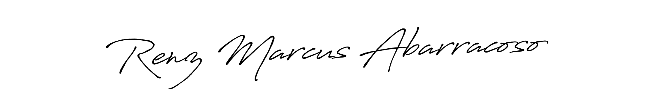 Renz Marcus Abarracoso stylish signature style. Best Handwritten Sign (Antro_Vectra_Bolder) for my name. Handwritten Signature Collection Ideas for my name Renz Marcus Abarracoso. Renz Marcus Abarracoso signature style 7 images and pictures png