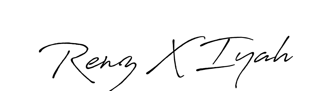 Create a beautiful signature design for name Renz X Iyah. With this signature (Antro_Vectra_Bolder) fonts, you can make a handwritten signature for free. Renz X Iyah signature style 7 images and pictures png