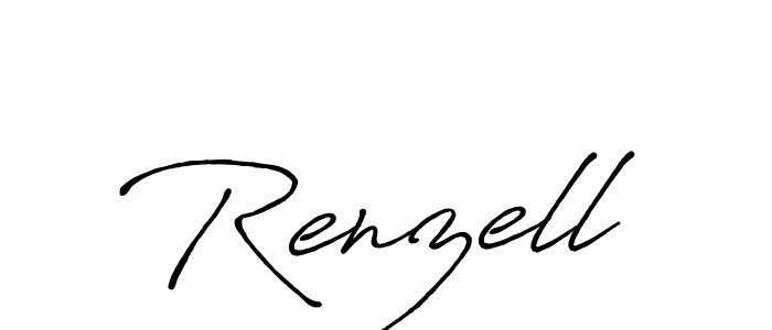 Make a beautiful signature design for name Renzell. With this signature (Antro_Vectra_Bolder) style, you can create a handwritten signature for free. Renzell signature style 7 images and pictures png