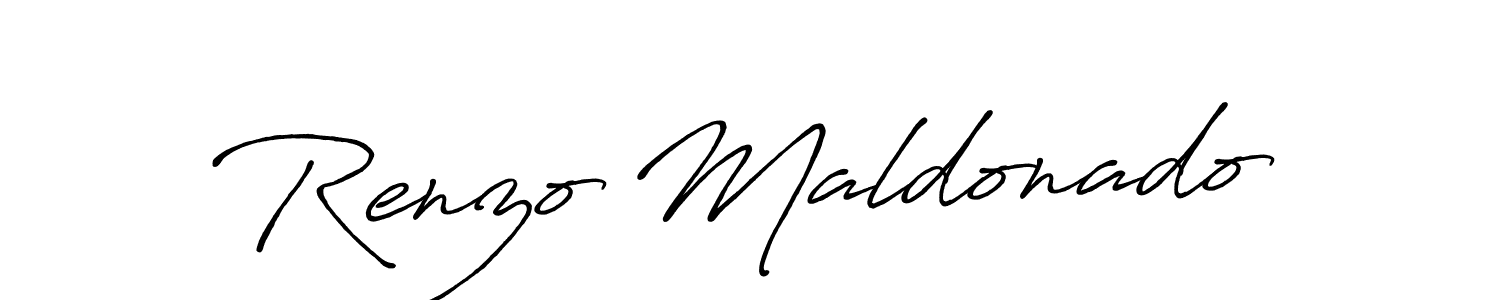 The best way (Antro_Vectra_Bolder) to make a short signature is to pick only two or three words in your name. The name Renzo Maldonado include a total of six letters. For converting this name. Renzo Maldonado signature style 7 images and pictures png