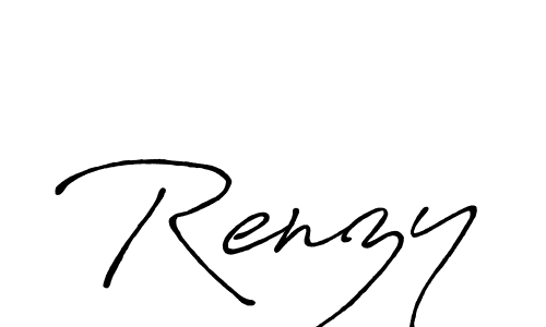 Renzy stylish signature style. Best Handwritten Sign (Antro_Vectra_Bolder) for my name. Handwritten Signature Collection Ideas for my name Renzy. Renzy signature style 7 images and pictures png