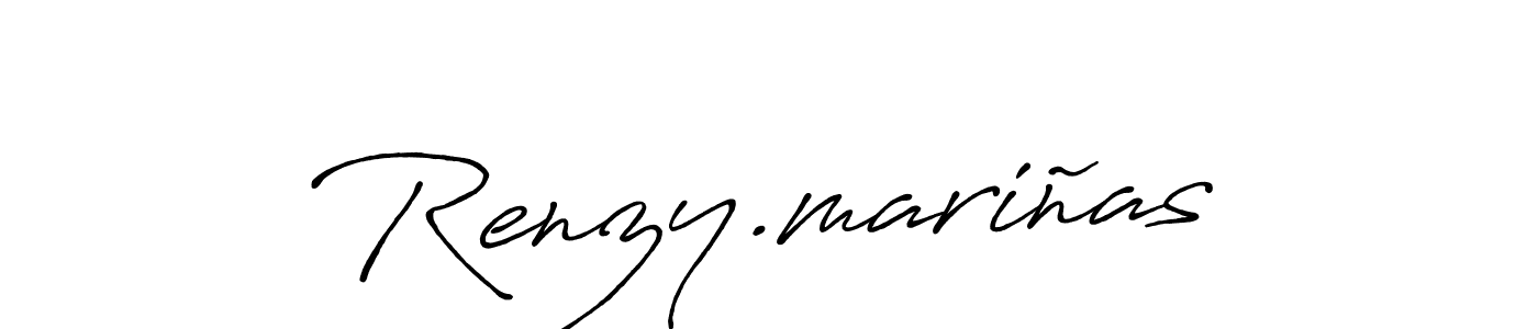 Make a beautiful signature design for name Renzy.mariñas. With this signature (Antro_Vectra_Bolder) style, you can create a handwritten signature for free. Renzy.mariñas signature style 7 images and pictures png