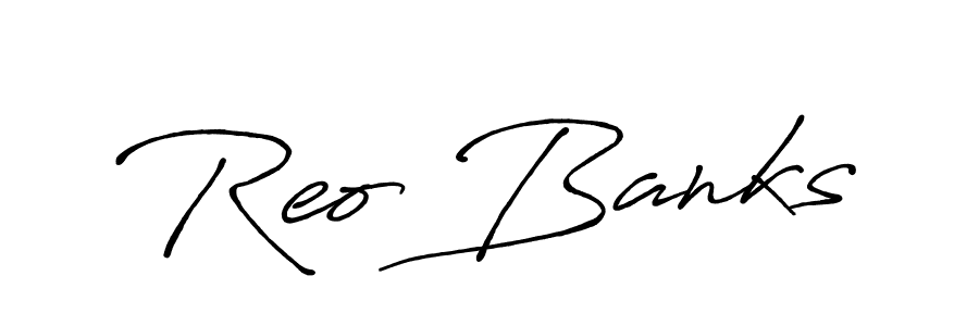 Also we have Reo Banks name is the best signature style. Create professional handwritten signature collection using Antro_Vectra_Bolder autograph style. Reo Banks signature style 7 images and pictures png