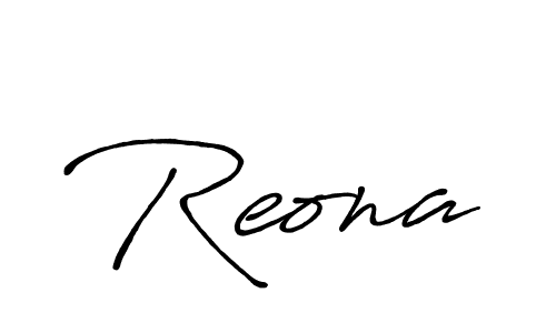 Use a signature maker to create a handwritten signature online. With this signature software, you can design (Antro_Vectra_Bolder) your own signature for name Reona. Reona signature style 7 images and pictures png