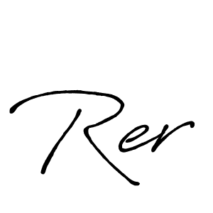 Also we have Rer name is the best signature style. Create professional handwritten signature collection using Antro_Vectra_Bolder autograph style. Rer signature style 7 images and pictures png