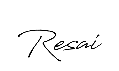 if you are searching for the best signature style for your name Resai. so please give up your signature search. here we have designed multiple signature styles  using Antro_Vectra_Bolder. Resai signature style 7 images and pictures png