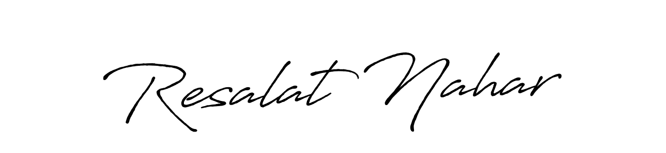 Make a short Resalat Nahar signature style. Manage your documents anywhere anytime using Antro_Vectra_Bolder. Create and add eSignatures, submit forms, share and send files easily. Resalat Nahar signature style 7 images and pictures png