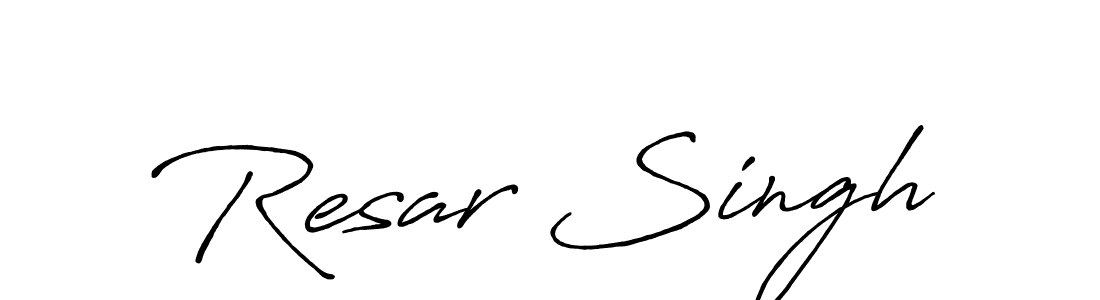 Also You can easily find your signature by using the search form. We will create Resar Singh name handwritten signature images for you free of cost using Antro_Vectra_Bolder sign style. Resar Singh signature style 7 images and pictures png