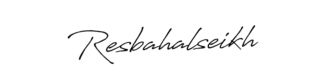 Once you've used our free online signature maker to create your best signature Antro_Vectra_Bolder style, it's time to enjoy all of the benefits that Resbahalseikh name signing documents. Resbahalseikh signature style 7 images and pictures png