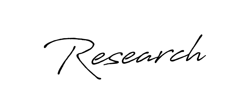 Make a beautiful signature design for name Research. With this signature (Antro_Vectra_Bolder) style, you can create a handwritten signature for free. Research signature style 7 images and pictures png