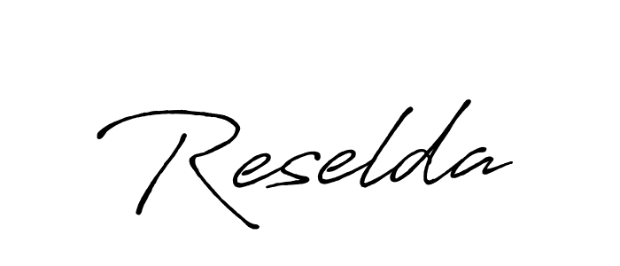 The best way (Antro_Vectra_Bolder) to make a short signature is to pick only two or three words in your name. The name Reselda include a total of six letters. For converting this name. Reselda signature style 7 images and pictures png