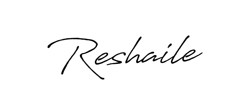 if you are searching for the best signature style for your name Reshaile. so please give up your signature search. here we have designed multiple signature styles  using Antro_Vectra_Bolder. Reshaile signature style 7 images and pictures png