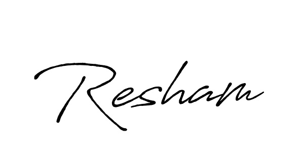 It looks lik you need a new signature style for name Resham. Design unique handwritten (Antro_Vectra_Bolder) signature with our free signature maker in just a few clicks. Resham signature style 7 images and pictures png