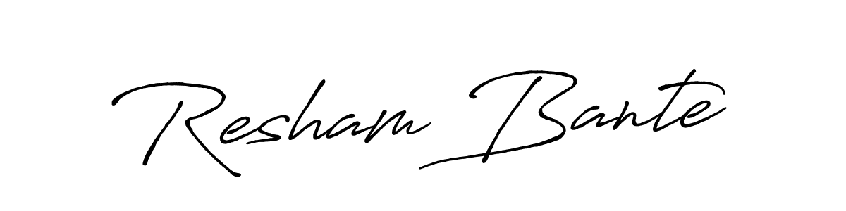 if you are searching for the best signature style for your name Resham Bante. so please give up your signature search. here we have designed multiple signature styles  using Antro_Vectra_Bolder. Resham Bante signature style 7 images and pictures png