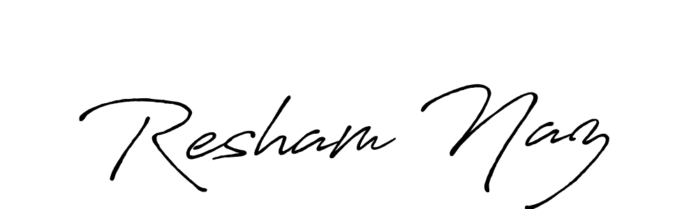 This is the best signature style for the Resham Naz name. Also you like these signature font (Antro_Vectra_Bolder). Mix name signature. Resham Naz signature style 7 images and pictures png