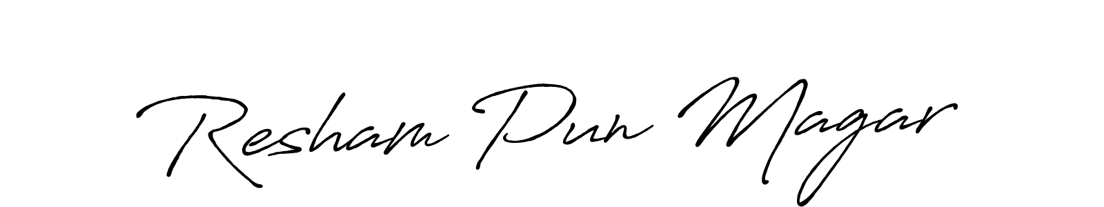 You can use this online signature creator to create a handwritten signature for the name Resham Pun Magar. This is the best online autograph maker. Resham Pun Magar signature style 7 images and pictures png