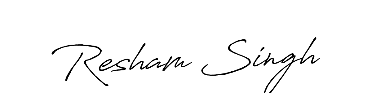 Resham Singh stylish signature style. Best Handwritten Sign (Antro_Vectra_Bolder) for my name. Handwritten Signature Collection Ideas for my name Resham Singh. Resham Singh signature style 7 images and pictures png