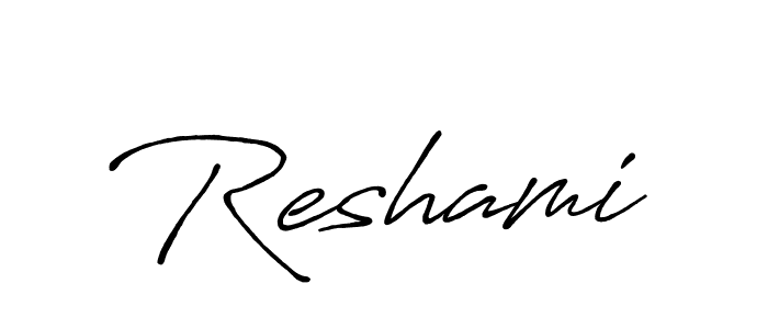 Create a beautiful signature design for name Reshami. With this signature (Antro_Vectra_Bolder) fonts, you can make a handwritten signature for free. Reshami signature style 7 images and pictures png