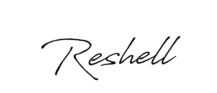 Make a beautiful signature design for name Reshell. Use this online signature maker to create a handwritten signature for free. Reshell signature style 7 images and pictures png