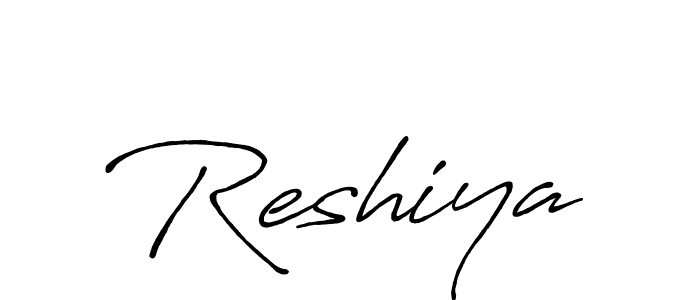 You should practise on your own different ways (Antro_Vectra_Bolder) to write your name (Reshiya) in signature. don't let someone else do it for you. Reshiya signature style 7 images and pictures png