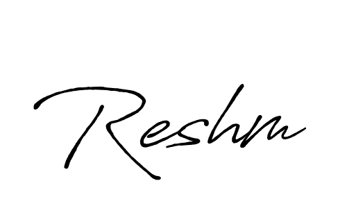 Similarly Antro_Vectra_Bolder is the best handwritten signature design. Signature creator online .You can use it as an online autograph creator for name Reshm. Reshm signature style 7 images and pictures png