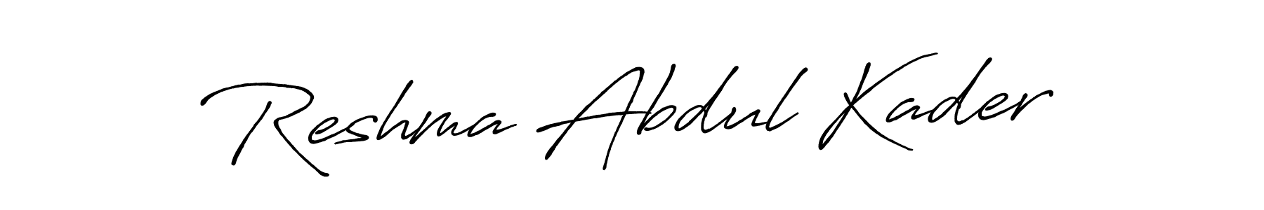 The best way (Antro_Vectra_Bolder) to make a short signature is to pick only two or three words in your name. The name Reshma Abdul Kader include a total of six letters. For converting this name. Reshma Abdul Kader signature style 7 images and pictures png