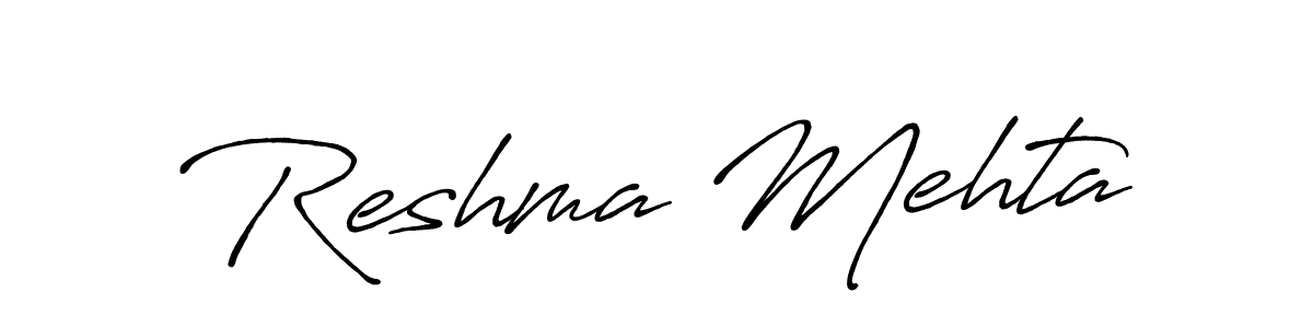 Antro_Vectra_Bolder is a professional signature style that is perfect for those who want to add a touch of class to their signature. It is also a great choice for those who want to make their signature more unique. Get Reshma Mehta name to fancy signature for free. Reshma Mehta signature style 7 images and pictures png