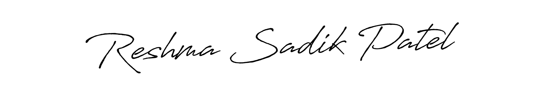 Use a signature maker to create a handwritten signature online. With this signature software, you can design (Antro_Vectra_Bolder) your own signature for name Reshma Sadik Patel. Reshma Sadik Patel signature style 7 images and pictures png