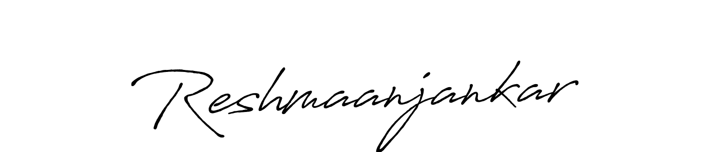 How to make Reshmaanjankar name signature. Use Antro_Vectra_Bolder style for creating short signs online. This is the latest handwritten sign. Reshmaanjankar signature style 7 images and pictures png