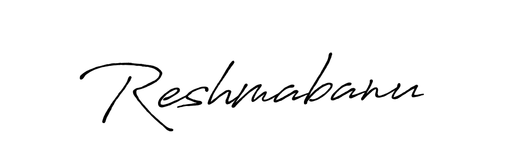 Also we have Reshmabanu name is the best signature style. Create professional handwritten signature collection using Antro_Vectra_Bolder autograph style. Reshmabanu signature style 7 images and pictures png