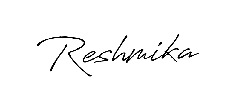 Use a signature maker to create a handwritten signature online. With this signature software, you can design (Antro_Vectra_Bolder) your own signature for name Reshmika. Reshmika signature style 7 images and pictures png