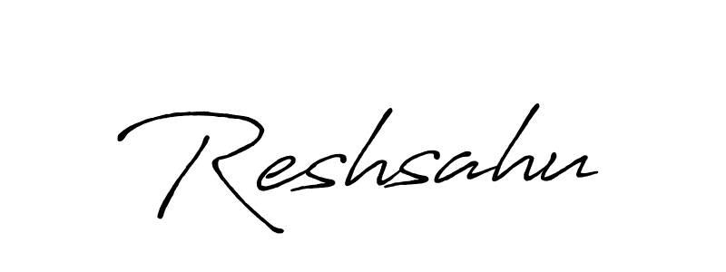 if you are searching for the best signature style for your name Reshsahu. so please give up your signature search. here we have designed multiple signature styles  using Antro_Vectra_Bolder. Reshsahu signature style 7 images and pictures png