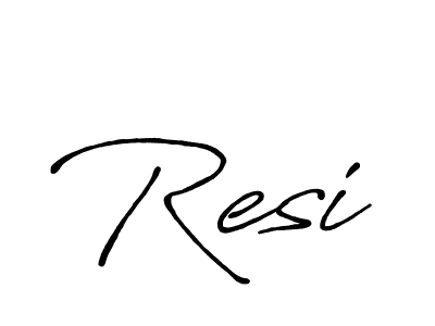 Make a beautiful signature design for name Resi. Use this online signature maker to create a handwritten signature for free. Resi signature style 7 images and pictures png