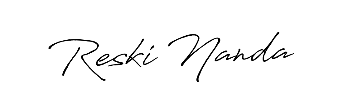 This is the best signature style for the Reski Nanda name. Also you like these signature font (Antro_Vectra_Bolder). Mix name signature. Reski Nanda signature style 7 images and pictures png