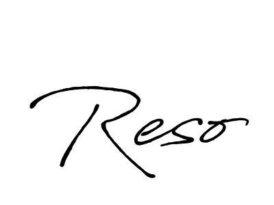 How to make Reso name signature. Use Antro_Vectra_Bolder style for creating short signs online. This is the latest handwritten sign. Reso signature style 7 images and pictures png